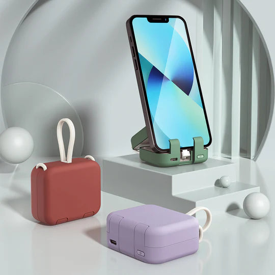 ChargePal™ Mini Power Bank and Phone Holder