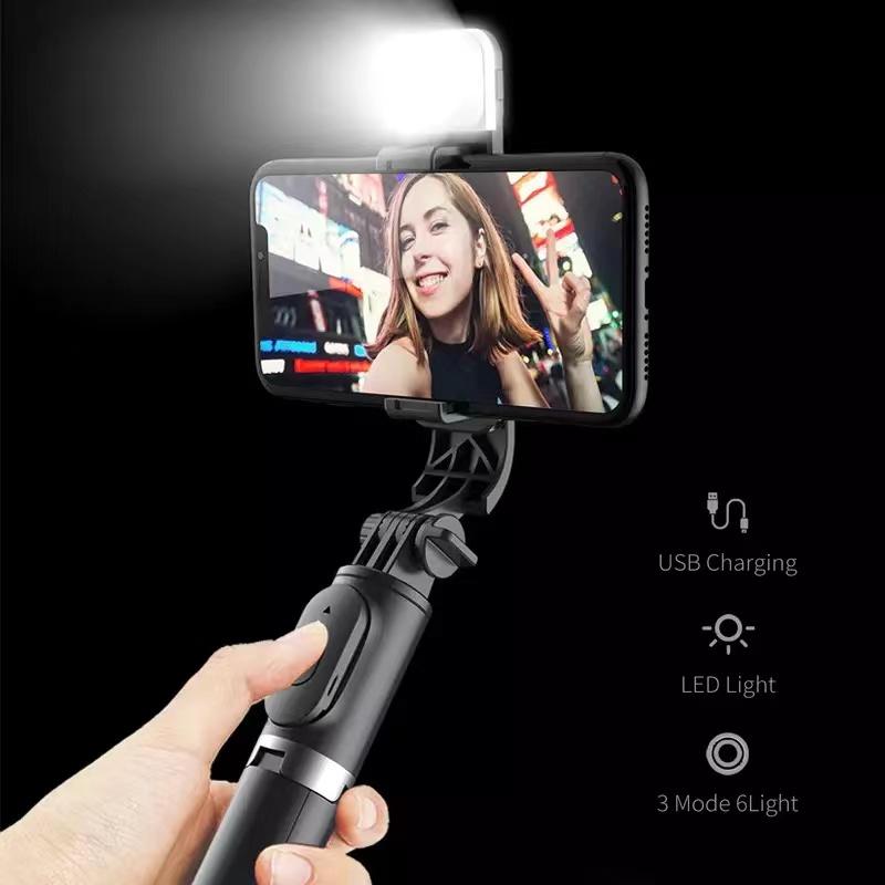 Capture your best angles effortlessly: 6 in 1 Wireless Bluetooth Selfie Stick!